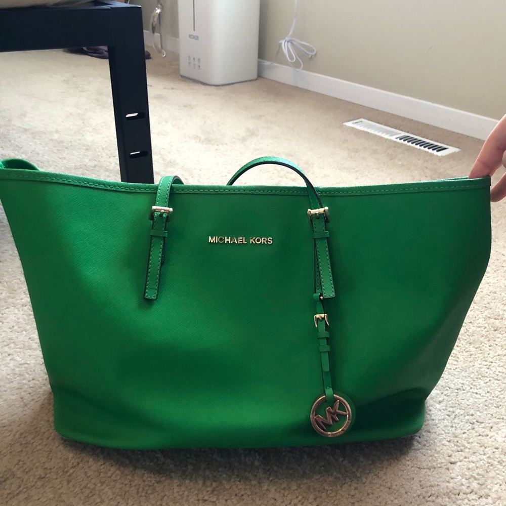 Kelly Green Micheal Kors Tote